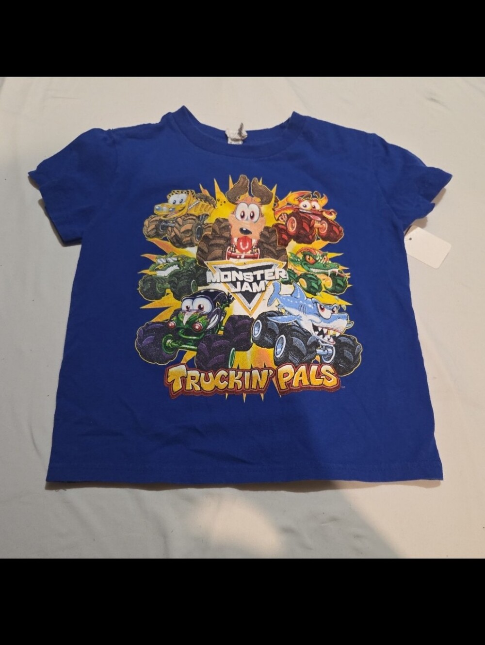 Rabbit Skins boys 5-6 blue monster jam shirt #05